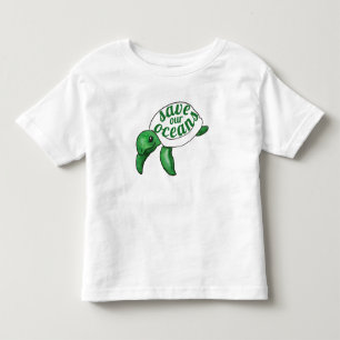 T-shirt Pour Les Tous Petits Sauvez notre tortue de mer des océans