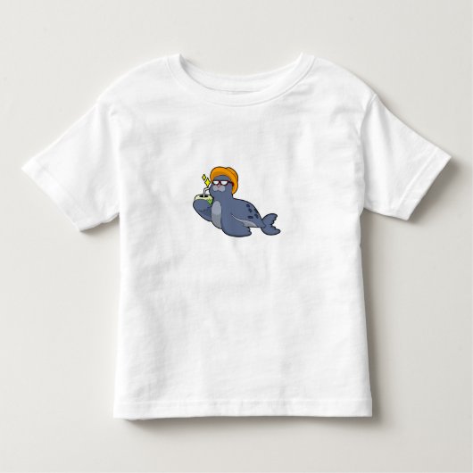 T-shirt Pour Les Tous Petits Sceau avec noix de coco (Devant)