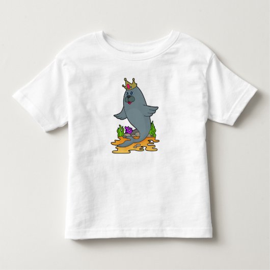 T-shirt Pour Les Tous Petits Sceau roi avec couronne (Devant)
