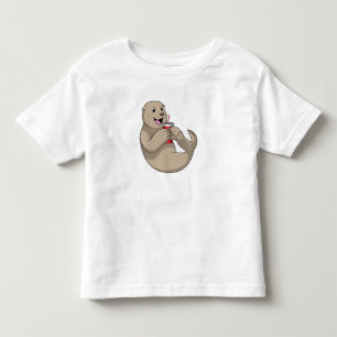 T-shirt Pour Les Tous Petits Sceller avec de la boue avec de la paille