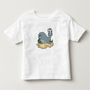 T-shirt Pour Les Tous Petits Sceller comme joueur de football avec Soccer