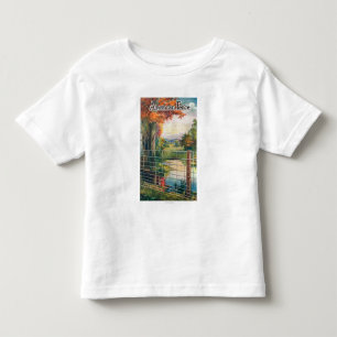 T-shirt Pour Les Tous Petits Scène américaine de bord de la route de barrièr