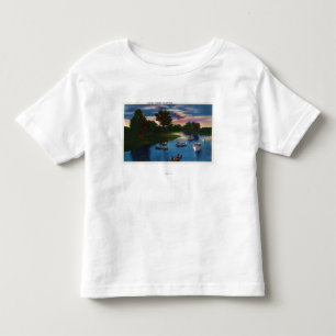 T-shirt Pour Les Tous Petits Scène de canotage de parc de vallée de Genesee