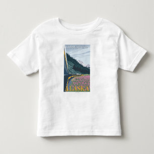 T-shirt Pour Les Tous Petits Scène de chemin de fer de l'Alaska - Grandview,