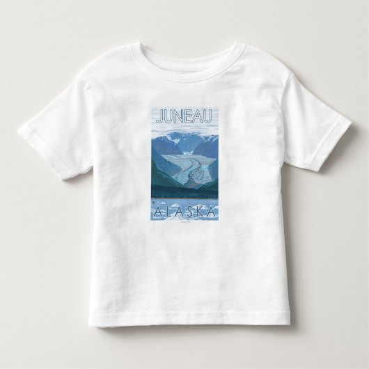 T-shirt Pour Les Tous Petits Scène de glacier - Juneau, Alaska (Devant)