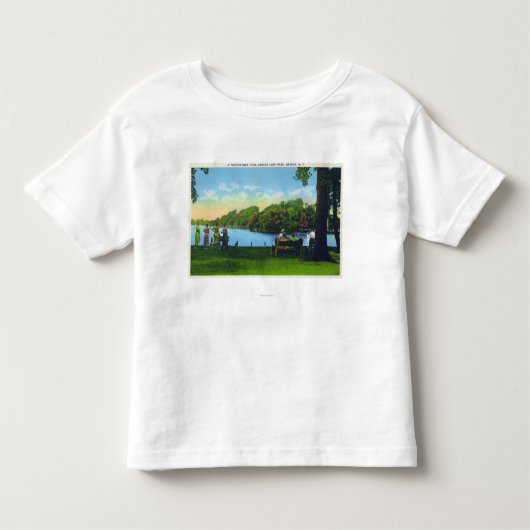 T-shirt Pour Les Tous Petits Scène de parc de lac seneca (Devant)