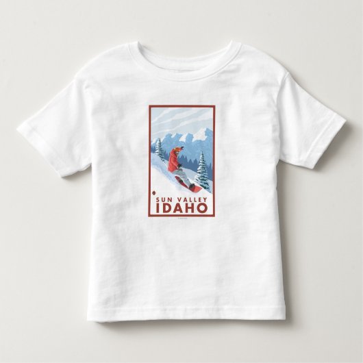 T-shirt Pour Les Tous Petits Scène de surfeur - Sun Valley, Idaho (Devant)