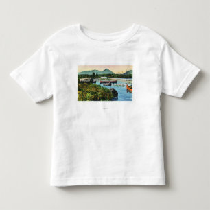 T-shirt Pour Les Tous Petits Scène d'étang de protection de lis de vallée de