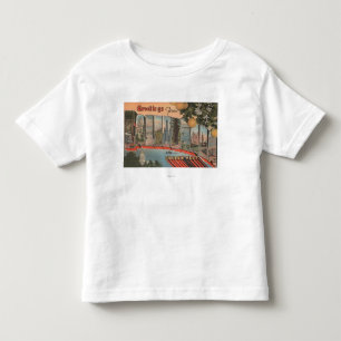 T-shirt Pour Les Tous Petits Scènes de lettre de la Californie (ouest d'or)