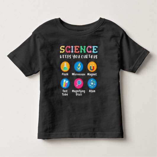 T-shirt Pour Les Tous Petits Science keeps you curious (Devant)