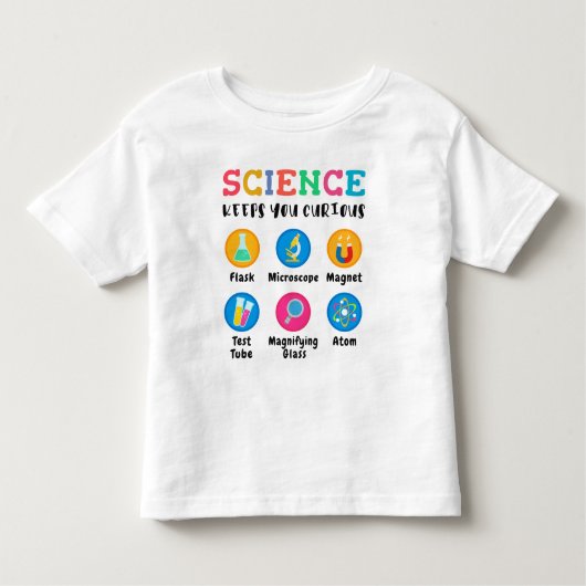 T-shirt Pour Les Tous Petits Science keeps you curious (Devant)