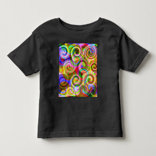 T-shirt Pour Les Tous Petits Scroll Pastel géométrique abstrait