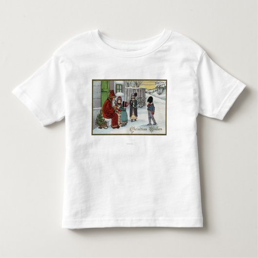 T-shirt Pour Les Tous Petits Séance de GreetingSanta de Noël (Devant)