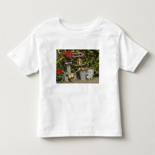 T-shirt Pour Les Tous Petits seaux, chaussures et fleurs, Zaanse Schans, (Devant)