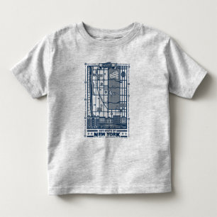 T-shirt Pour Les Tous Petits Seinfeld Points chauds de la carte de New York