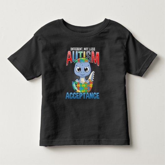 T-shirt Pour Les Tous Petits Sensibilisation sur l'autisme Puzzle Cute Dino Aut (Devant)