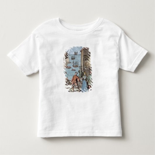 T-shirt Pour Les Tous Petits Séparation de Columbus avec Ferdinand et (Devant)