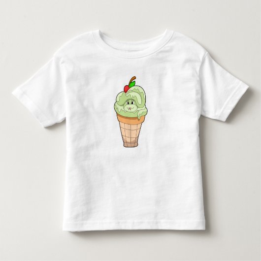 T-shirt Pour Les Tous Petits Serpent avec cône crème glacée & cerise (Devant)