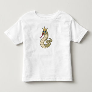 T-shirt Pour Les Tous Petits Serpent comme roi avec Couronne