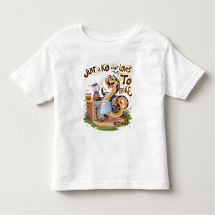 T-shirt Pour Les Tous Petits Serpent culinaire : Un serpent dans un tablier