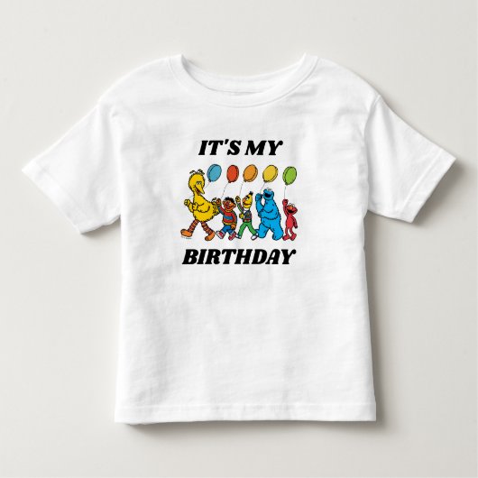 T-shirt Pour Les Tous Petits Sesame Street Pals | C'est mon anniversaire (Devant)