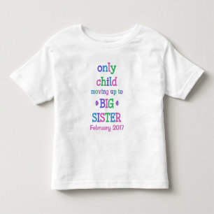 T-shirt Pour Les Tous Petits Seul Enfant Devenant Grande Sœur