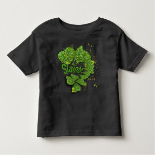 T-shirt Pour Les Tous Petits Shamrocks verts   Coeurs étincelants ShainteT-Shir