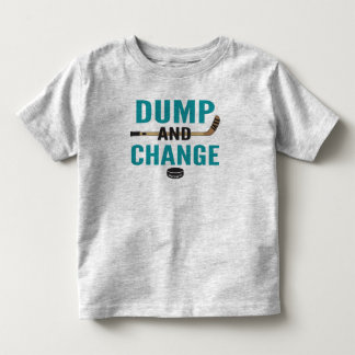 T-shirt Pour Les Tous Petits Shark Turquoise Blue Dump et Changer de hockey