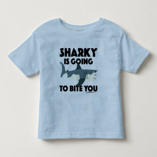 T-shirt Pour Les Tous Petits Sharky Va Vous Bite Design - Toddler Fine
