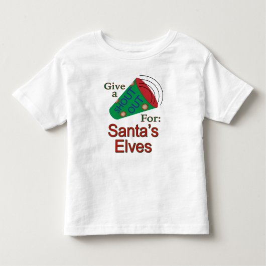 T-shirt Pour Les Tous Petits Shout Out pour Père Noël Elves (Devant)