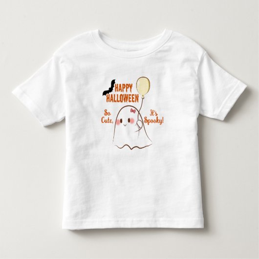 T-shirt Pour Les Tous Petits Si Mignon, C'est Fantomatique Fille 1er Halloween (Devant)