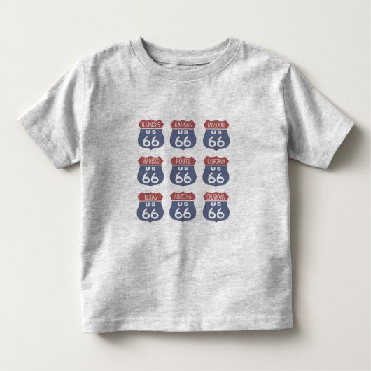 T-shirt Pour Les Tous Petits Signes de l'itinéraire 66 (Devant)