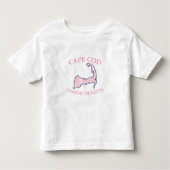 T-shirt Pour Les Tous Petits Silhouette de Cape Cod Pink Preppy (Devant)