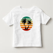 T-shirt Pour Les Tous Petits Silhouette de palmier fin (Devant)