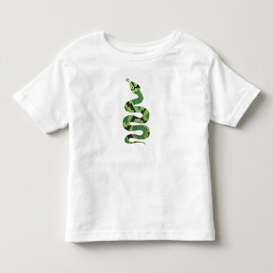 T-shirt Pour Les Tous Petits Silhouette d'impression en noir et vert serpent