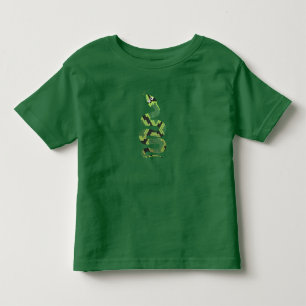 T-shirt Pour Les Tous Petits Silhouette d'impression en noir et vert serpent