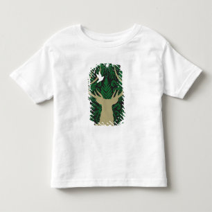 T-shirt Pour Les Tous Petits Silhouette d'un cerf commun, d'une colombe et