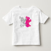 T-shirt Pour Les Tous Petits Silhouette main Rabbit rose (Devant)