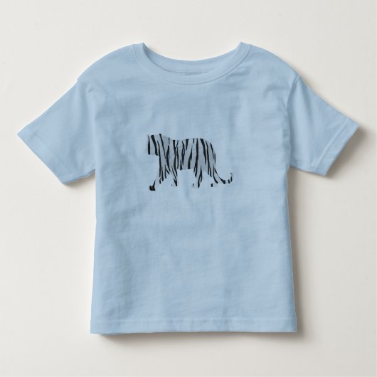 T-shirt Pour Les Tous Petits Silhouette Tiger noir et blanc (Devant)