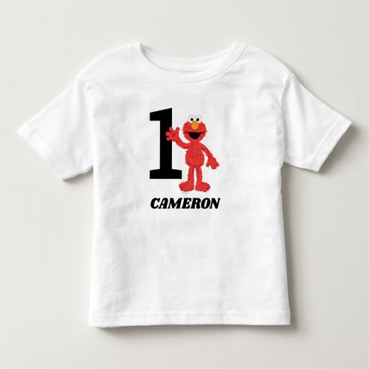 T-shirt Pour Les Tous Petits Simple Elmo 1er anniversaire (Devant)