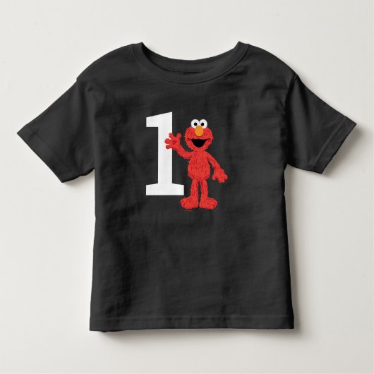 T-shirt Pour Les Tous Petits Simple Elmo 1er anniversaire (Devant)