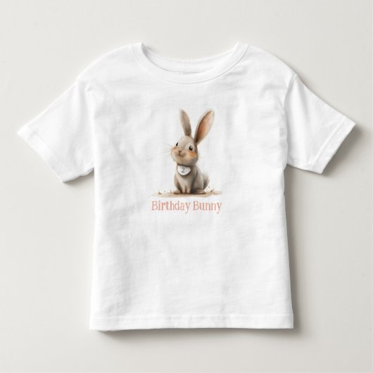 T-shirt Pour Les Tous Petits Simple Lapin Anniversaire Enfant Mignon (Devant)