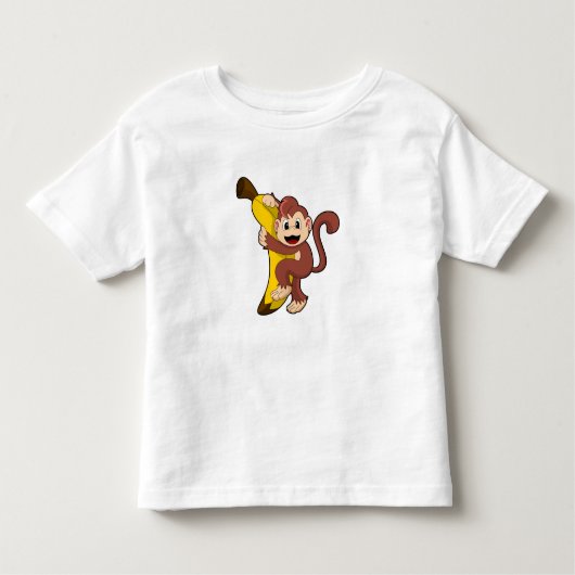 T-shirt Pour Les Tous Petits Singe avec banane (1).PNG (Devant)