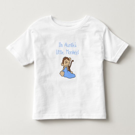 T-shirt Pour Les Tous Petits Singe de la tante - Chemises et cadeaux bleus (Devant)