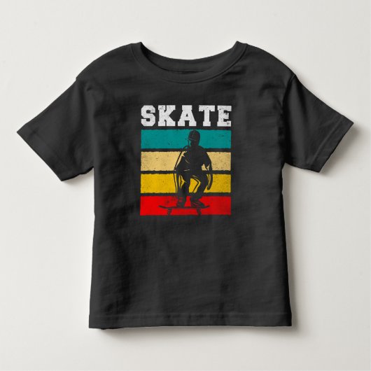 T-shirt Pour Les Tous Petits Skateboard Kid Retro (Devant)