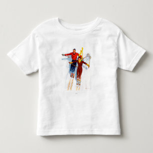 T-shirt Pour Les Tous Petits Ski alpin de couples