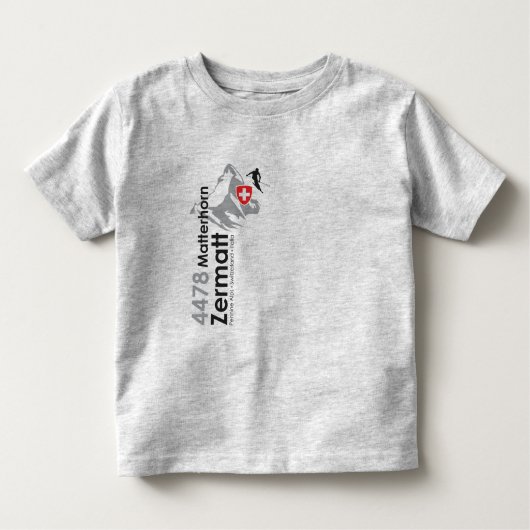 T-shirt Pour Les Tous Petits Ski de Matterhorn-Zermatt (Devant)