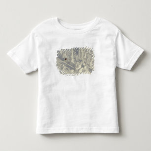 T-shirt Pour Les Tous Petits Skieur alpin dans l'épais brouillard de neige à Bi