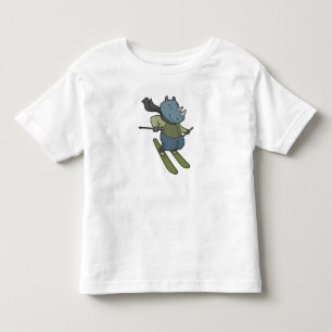 T-shirt Pour Les Tous Petits Skieur de rhino ski