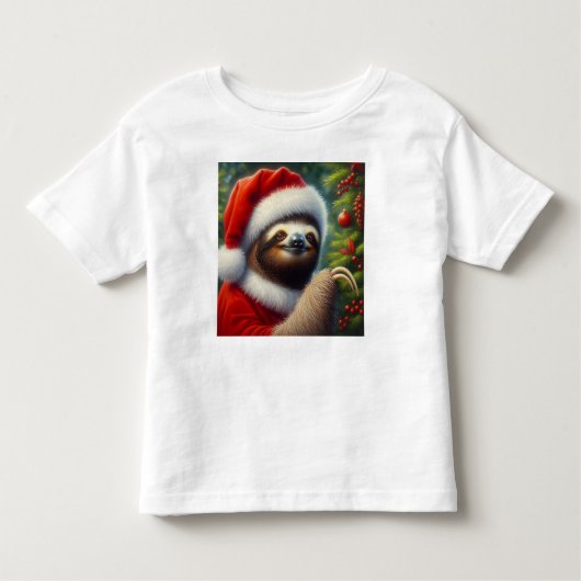 T-shirt Pour Les Tous Petits Sloth Santa Claus (Devant)